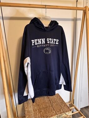 Penn State Navy Blue Crewneck Hoodie with White Panels xl